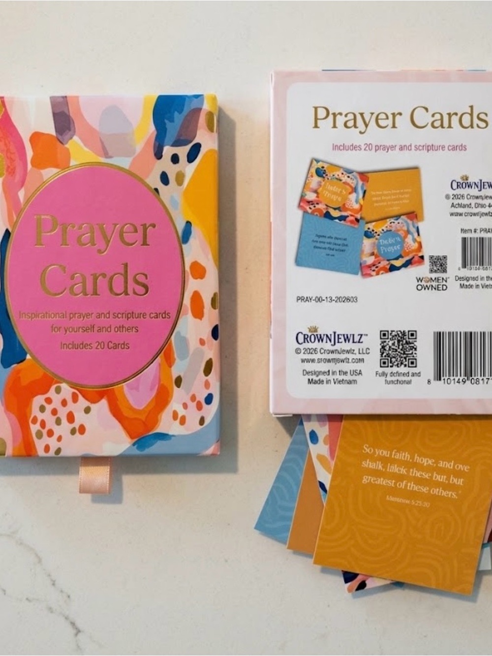 NWT CrownJewlz Prayer Cards Set (20 Cards) – Brand New